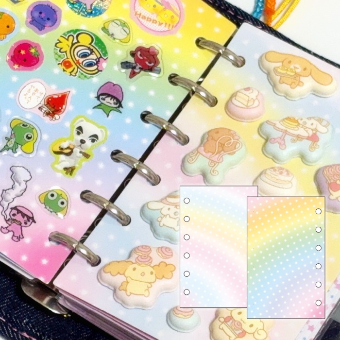 MERING】A7 シール台紙リフィル 10枚 [プリズムレインボー] - メリング