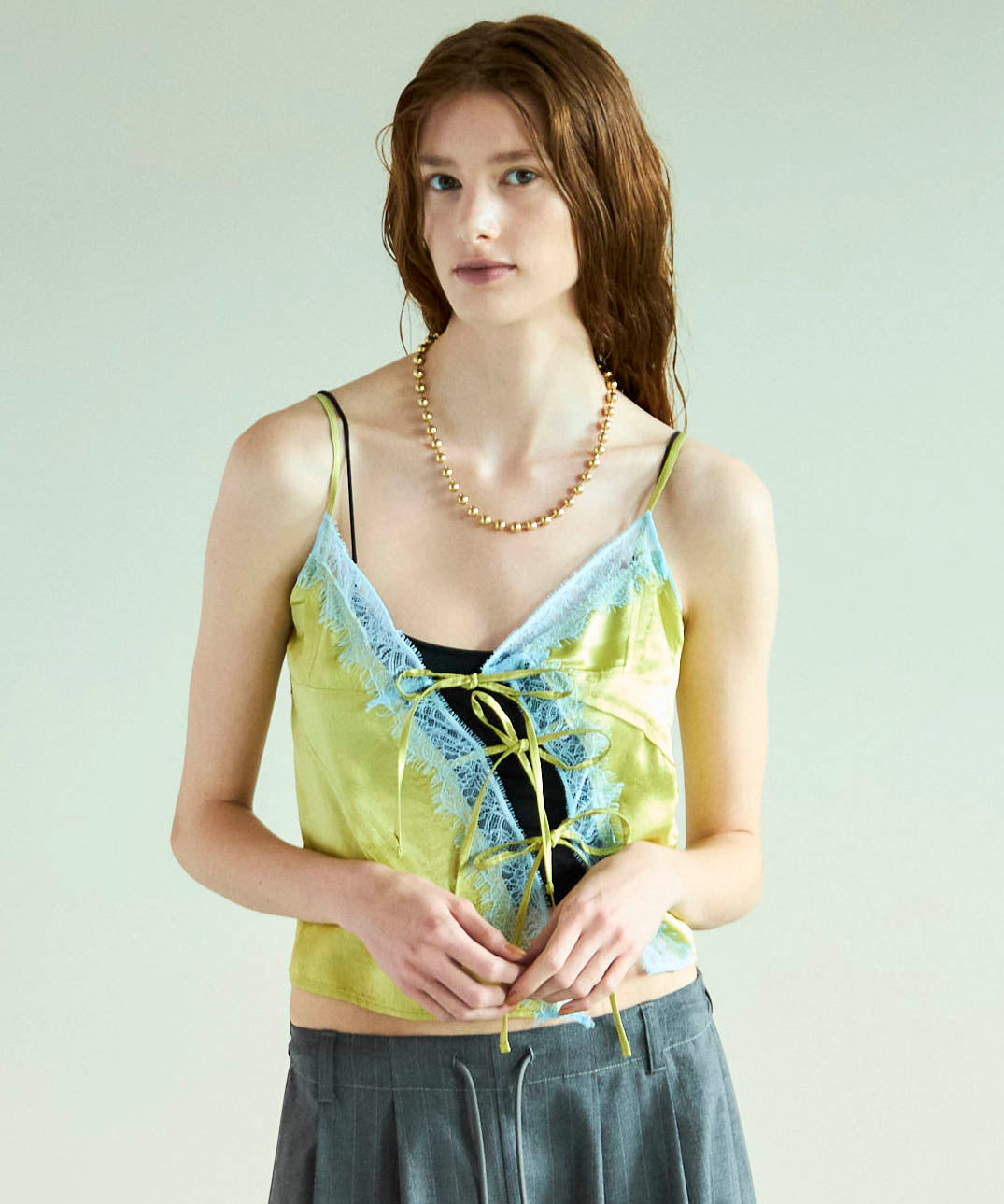 Lace Docking Satin Camisole