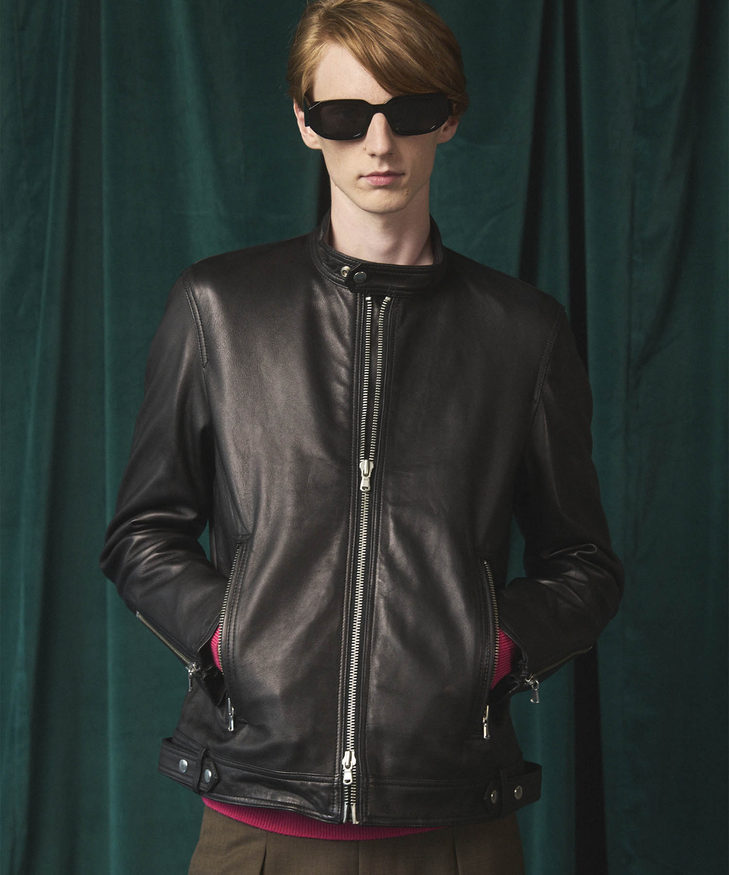 Dress-Fit Sheep Leather Single Rider Jacket