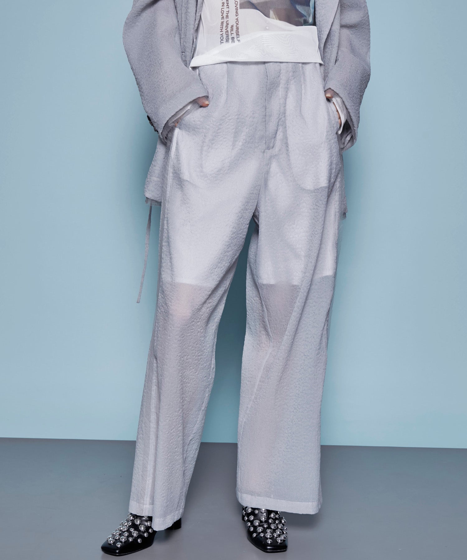 SALE】Side Line Sheer Pants