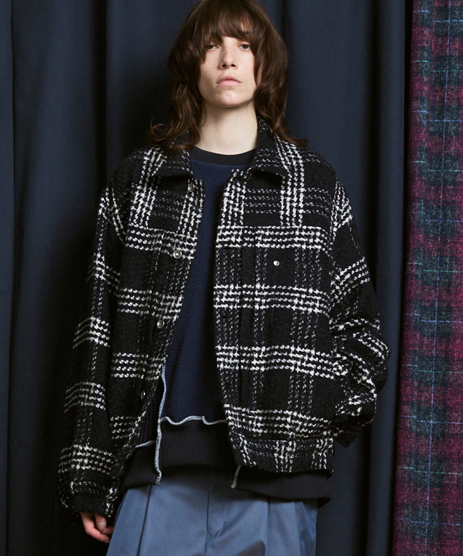 Italian Dead Stock Fabric】Prime-Over Trucker Jacket