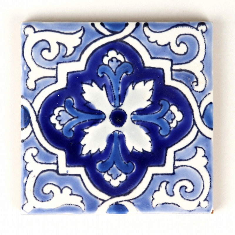 チュニジア製手描きタイル 薄10X10 87 | マンゴロベ