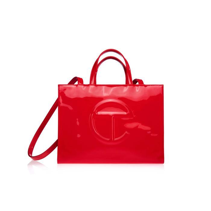 TELFAR / テルファー ミディアム エナメル ショッピング バッグ