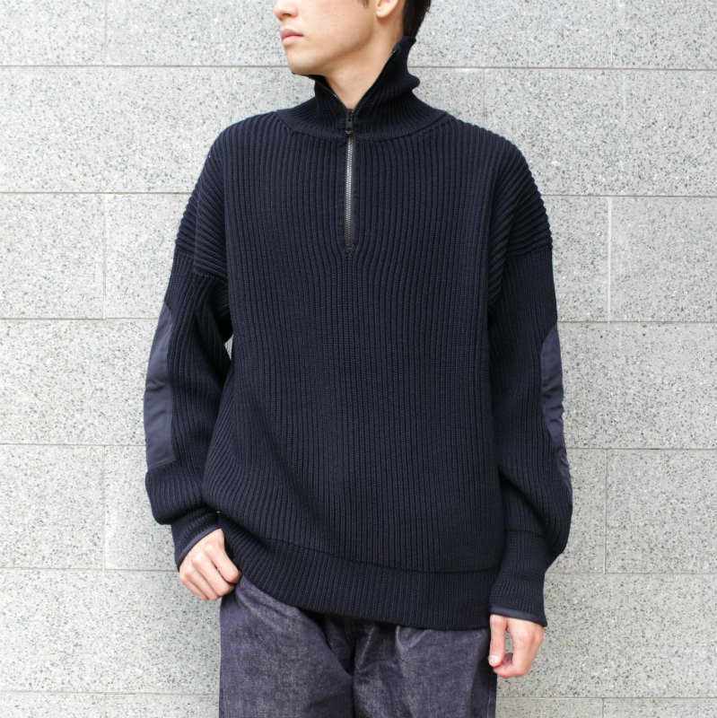 Graphpaper] Half Zip Commando Knit – MaW SAPPORO