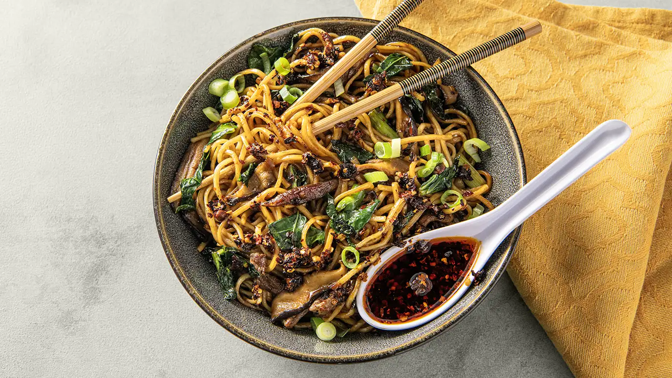 Chili Crunch Noodles with Steak and Broccoli Recipe | McCormick
