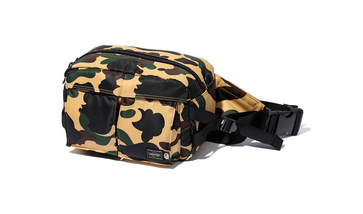 ポーター×エイプ wネームコラボ迷彩柄のナイロン製ノートPCケース