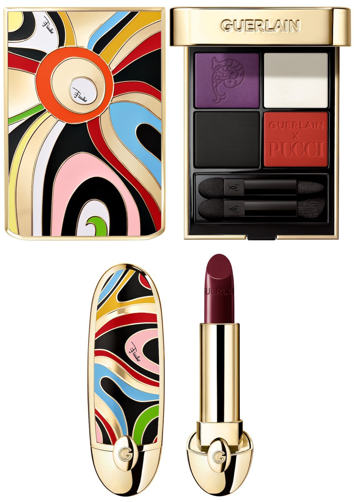 ゲランとプッチが待望の再コラボ。秋メイクを彩る限定品がマルモ柄に