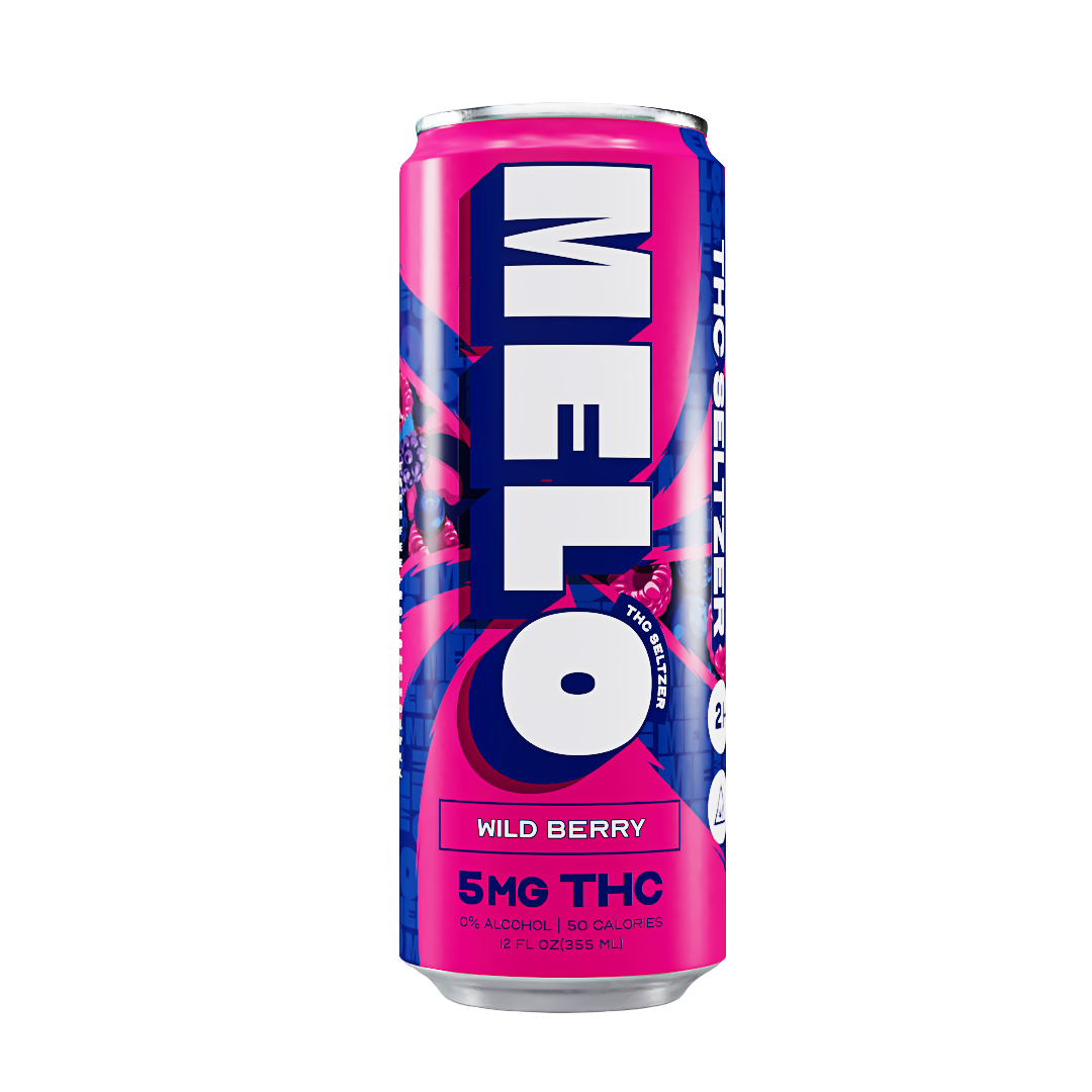 Wild Berries THC Seltzer | Premium Weed Drink - 5mg THC Melo Seltzer
