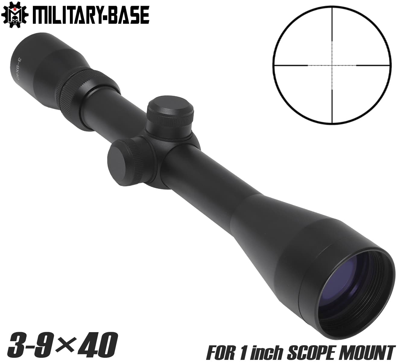 MILITARY BASE 3-9×40MD ライフルスコープ 1インチボディ | ミリタリー