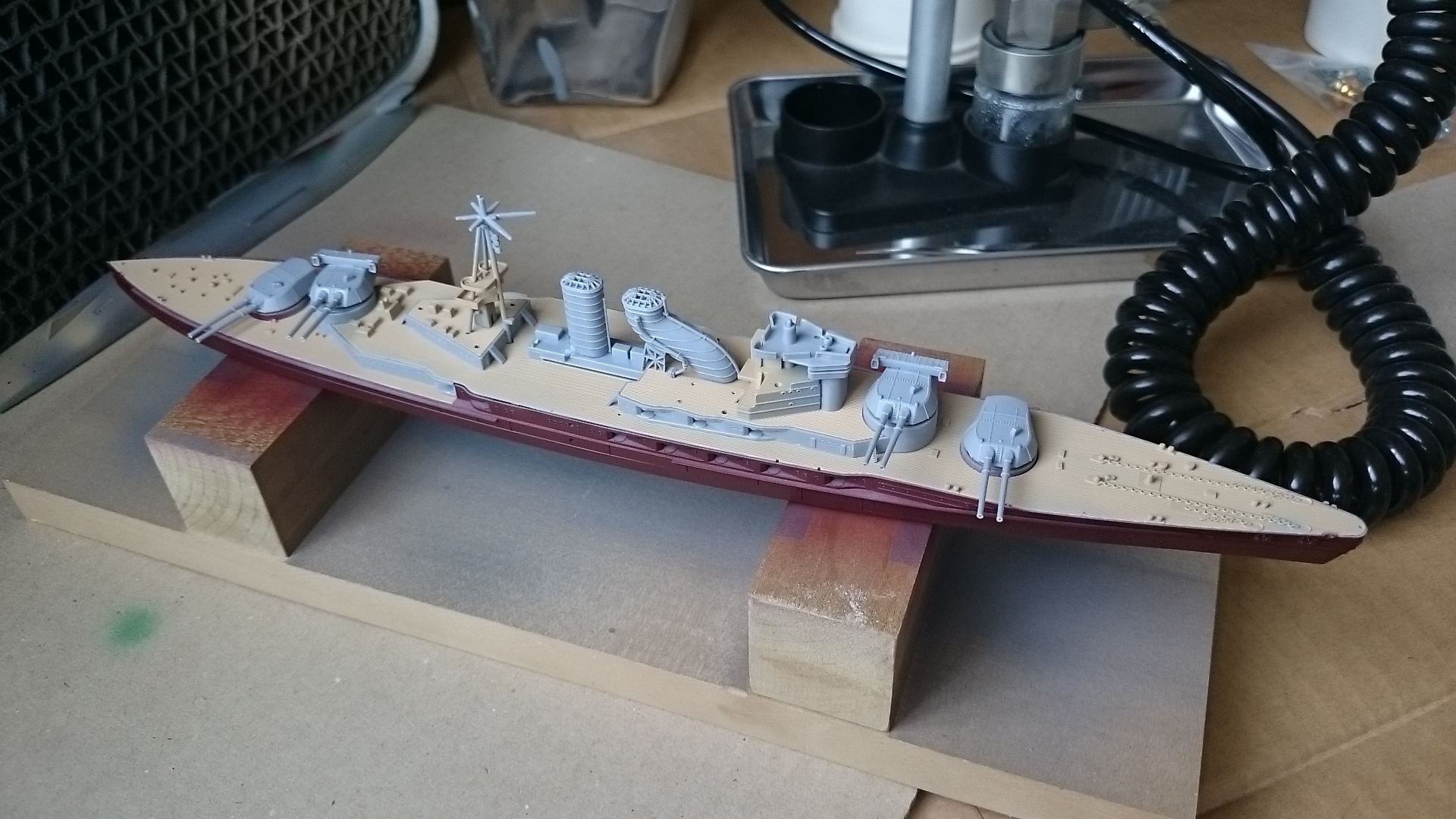 限定品 絶版 1/700 長門 屈曲煙突 1933用 木製甲板&エッチングパーツ