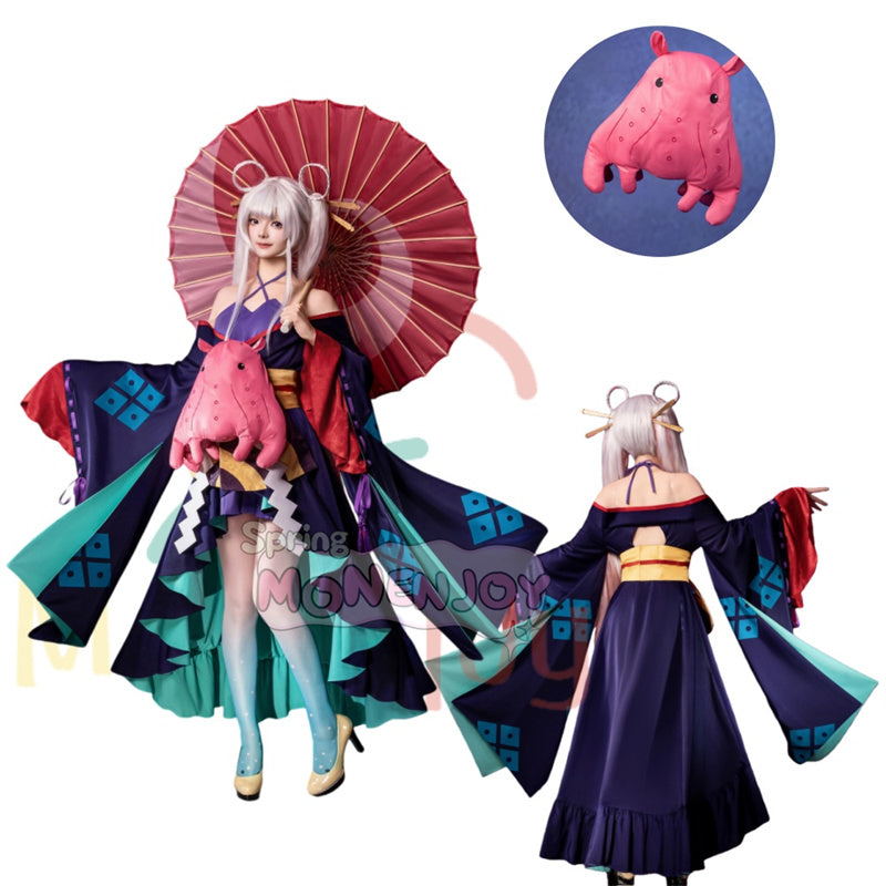 Monenjoy 超かぐや姫！ 月見ヤチヨ コスプレ衣装 ヘアアクセサリー付