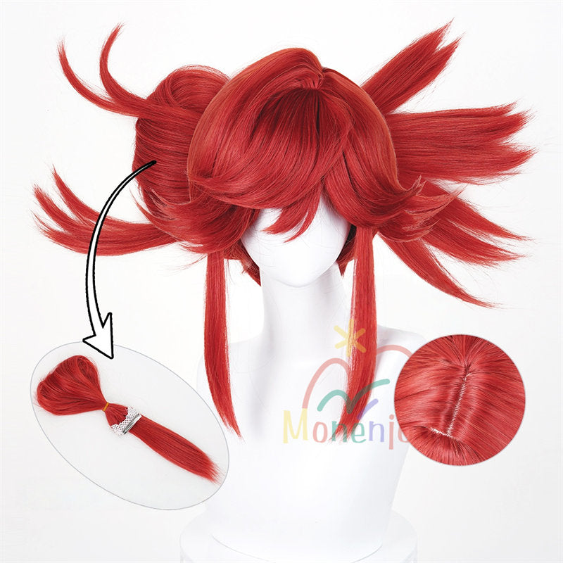 Monenjoy ガチアクタ リヨウ ウィッグ コスプレ ギバー 本体30cm+延長