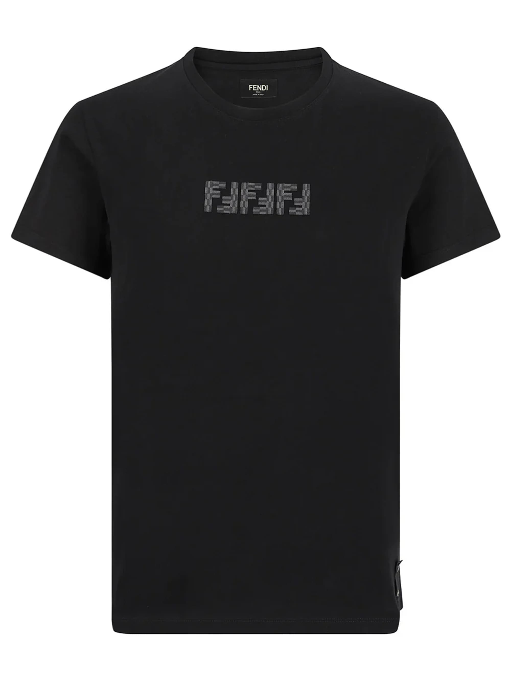 Fendi FF Labyrinth Embroidered T-Shirt Black – MRDRIPPZ.COM