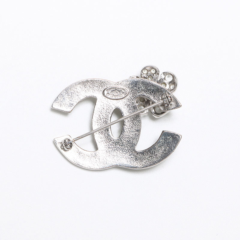 シャネル CHANEL ココマーク カメリア ラインストーン 04P ブローチ