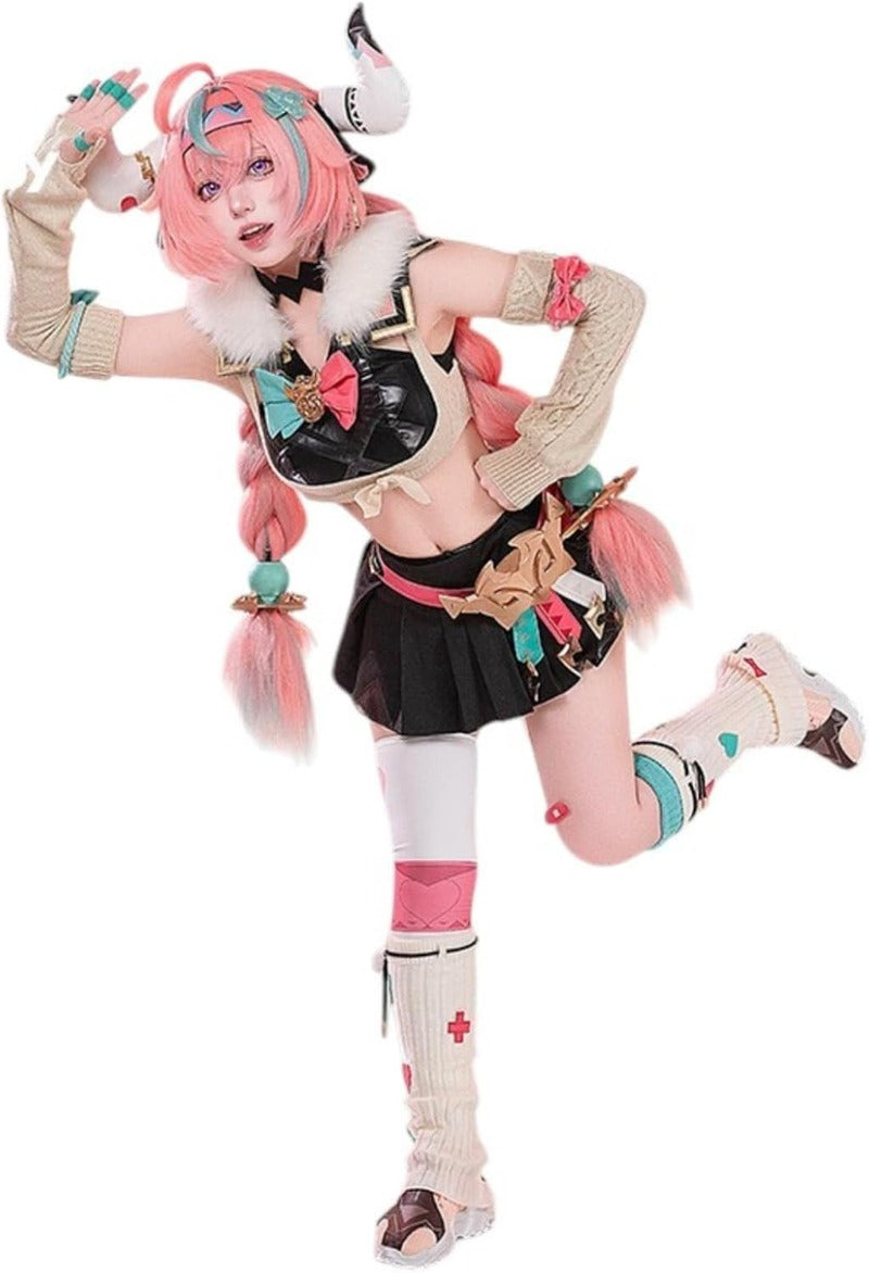 Nakorara コスプレ衣装 原神 ヴァレサ マスク付き 尻尾 コスチューム