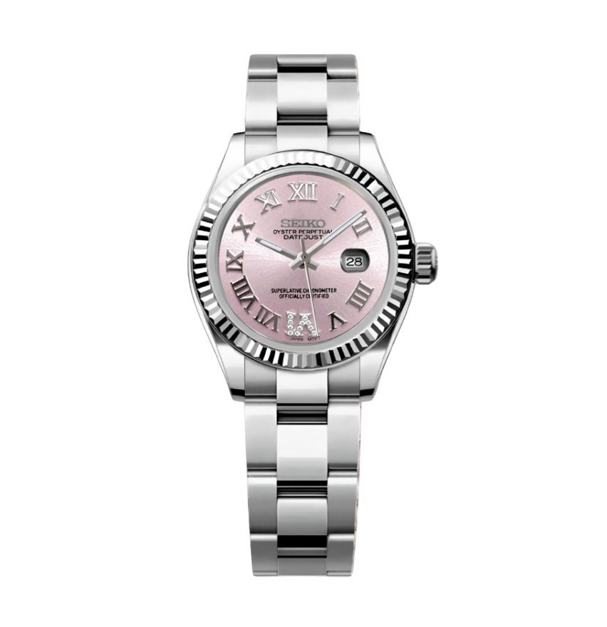 Seiko Mod Datejust Lady Roman Pink – NeoLux Watch & Co