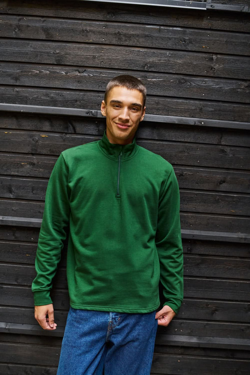 O73701 UNISEX QUARTER ZIP SWEATSHIRT – Neutral