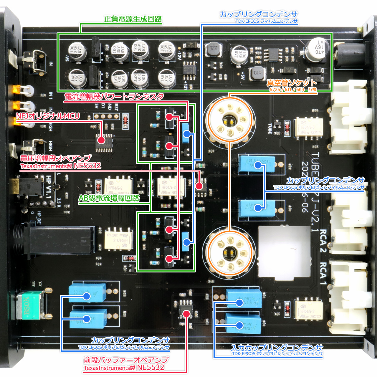 ハイインピーダンスヘッドフォン対応ハイパワーヘッドフォンアンプ