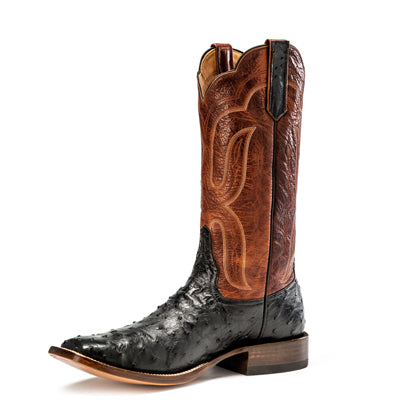 Men's Rios of Mercedes Black Full Quill Ostrich with 13