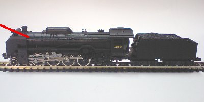 鉄道模型工房 / 車輌工作 / 蒸気機関車のヘッドライト点灯