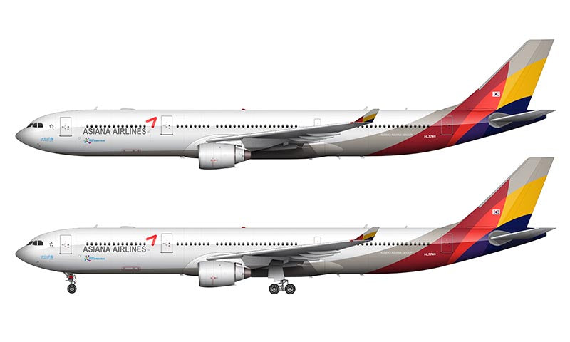 Asiana Airlines Airbus A330-323 Illustration – NorebboStock