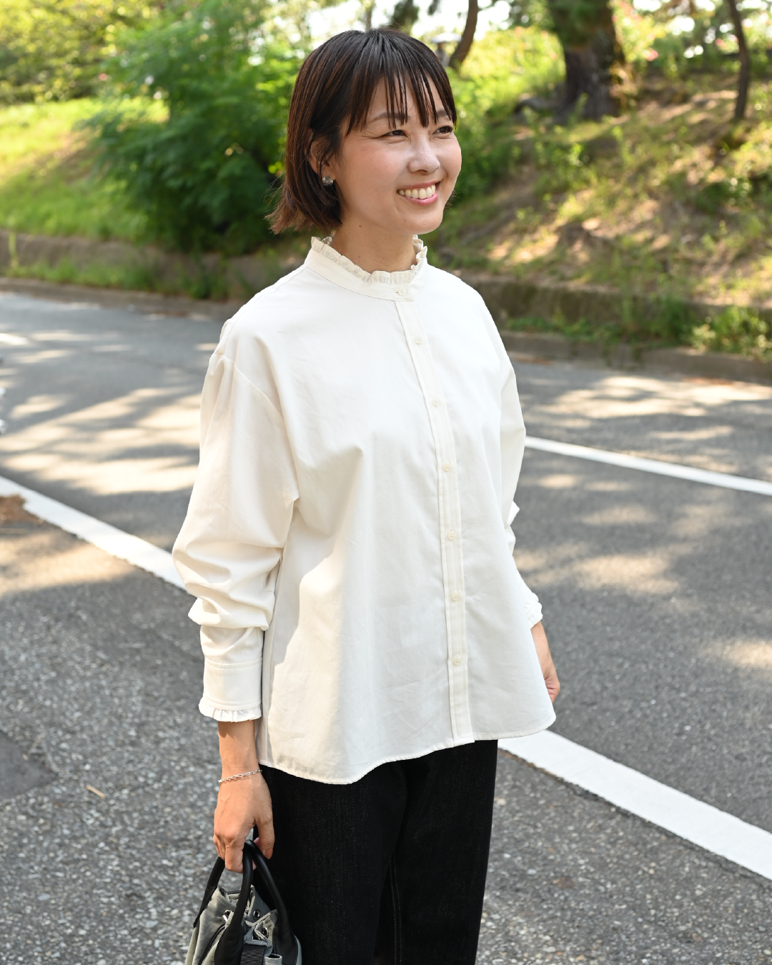 播州織のフリルブラウス – OURHOME