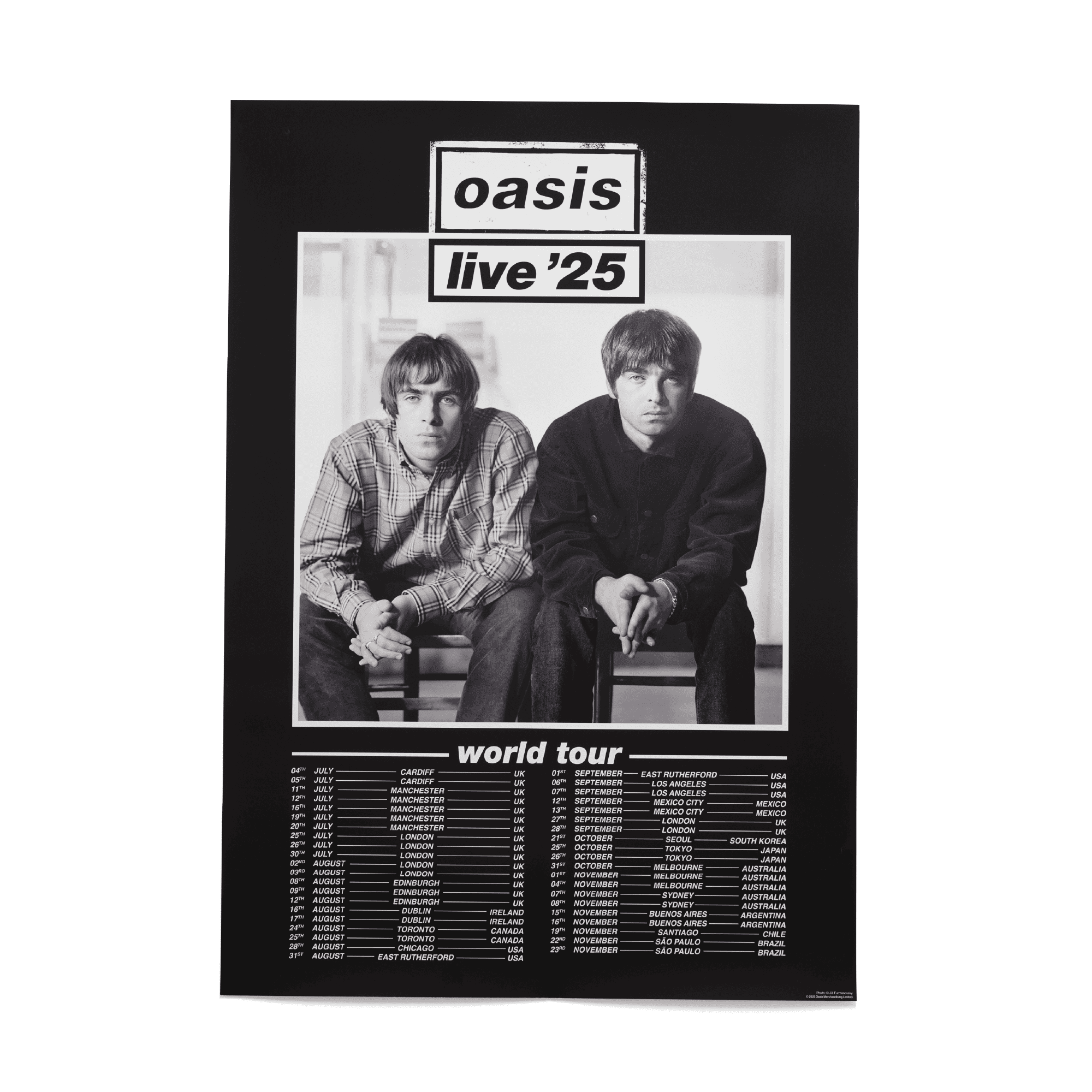 ポスター Tour Photo Mono | Oasis Live '25 JAPAN : オアシス来日記念