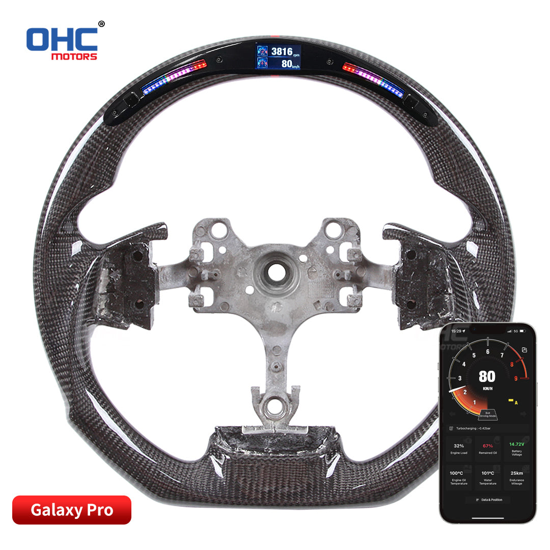 OHC Motors LED Light Up Steering Wheel for ISUZU D Max Eiger Rubber TF