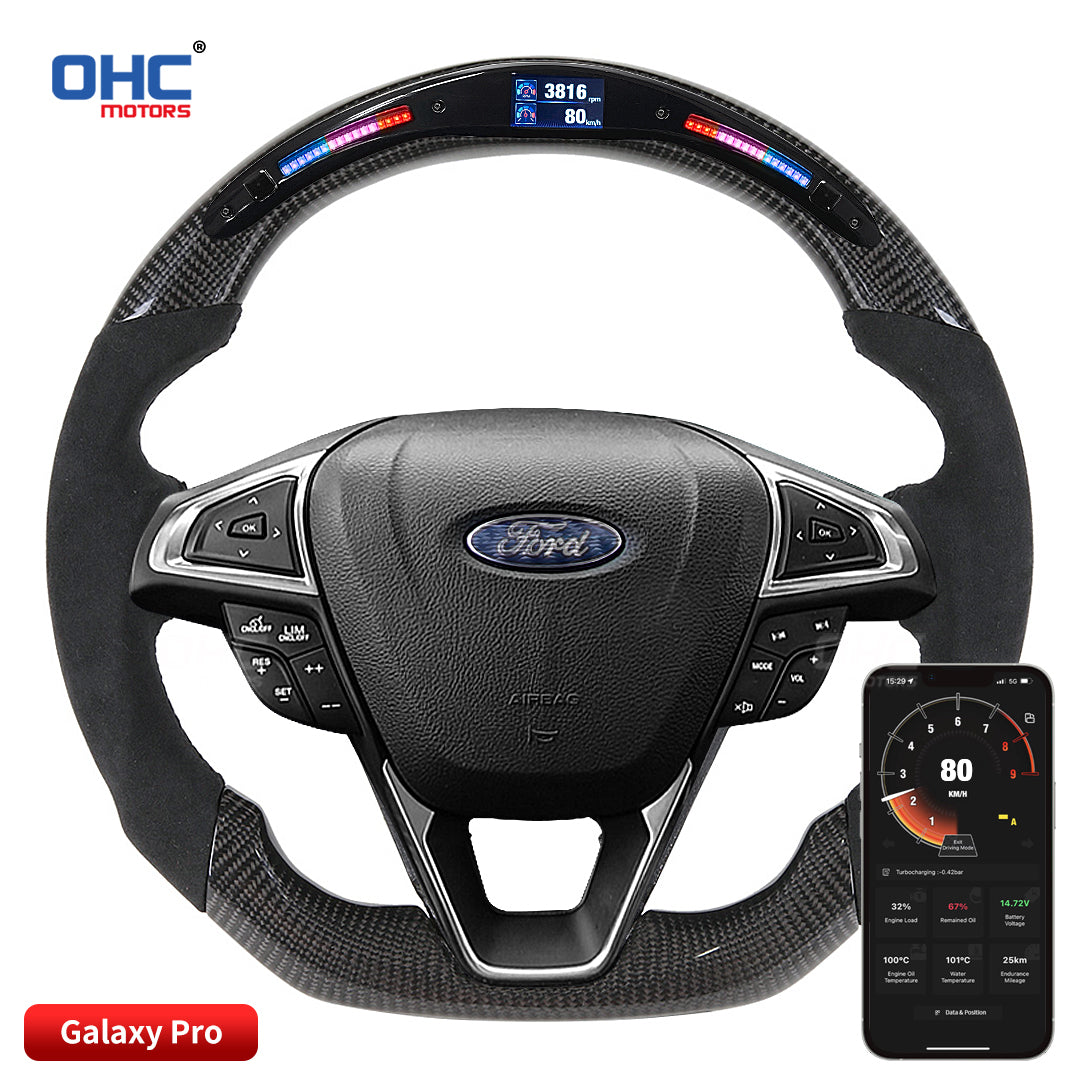 OHC Motors LED Light Up Steering Wheel for Ford Fusion Mondeo 2013-202