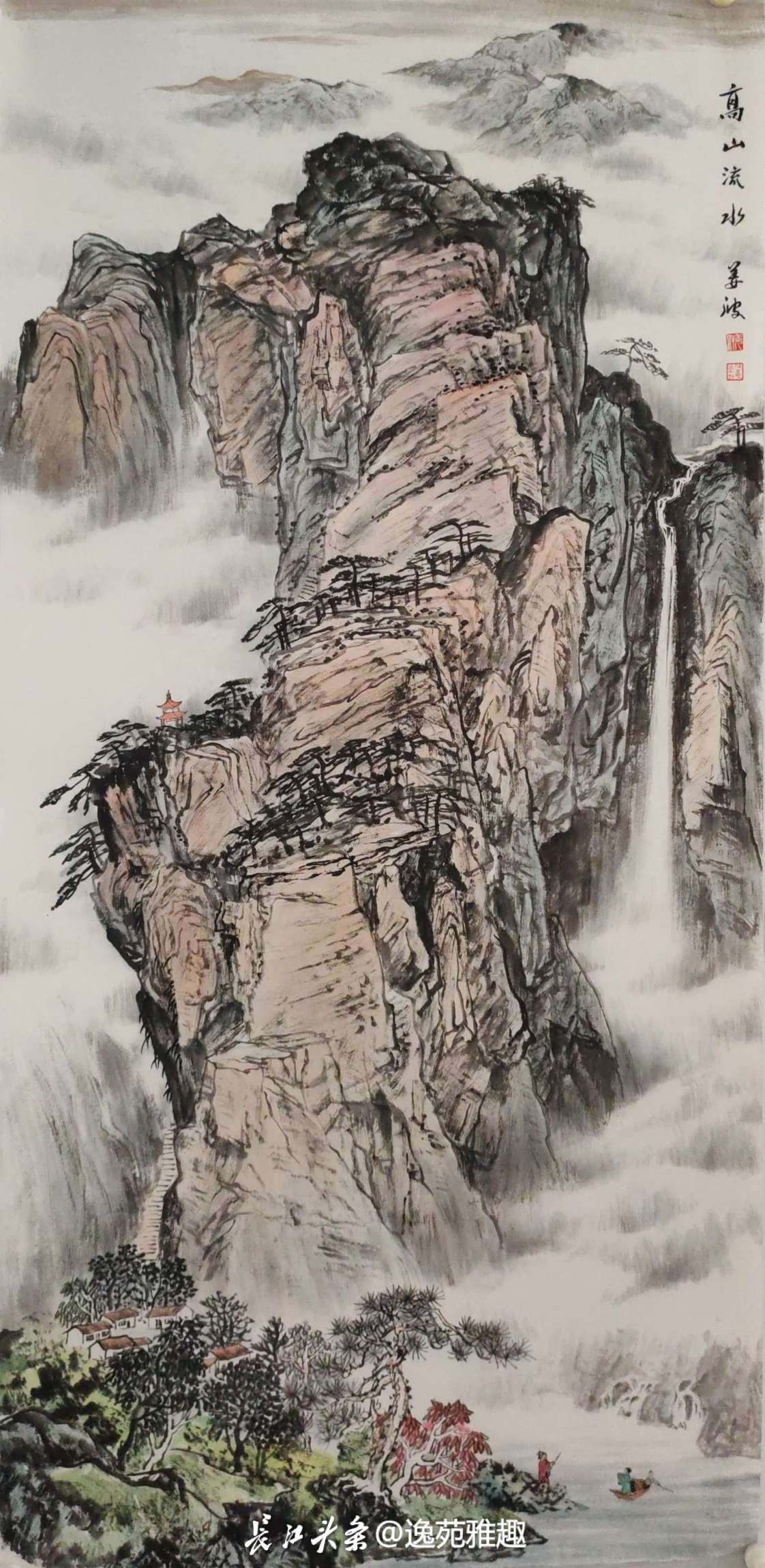 画作赏析丨姜波先生水墨画：山水田园，诗意盎然-长江网 【夢工房】瑞