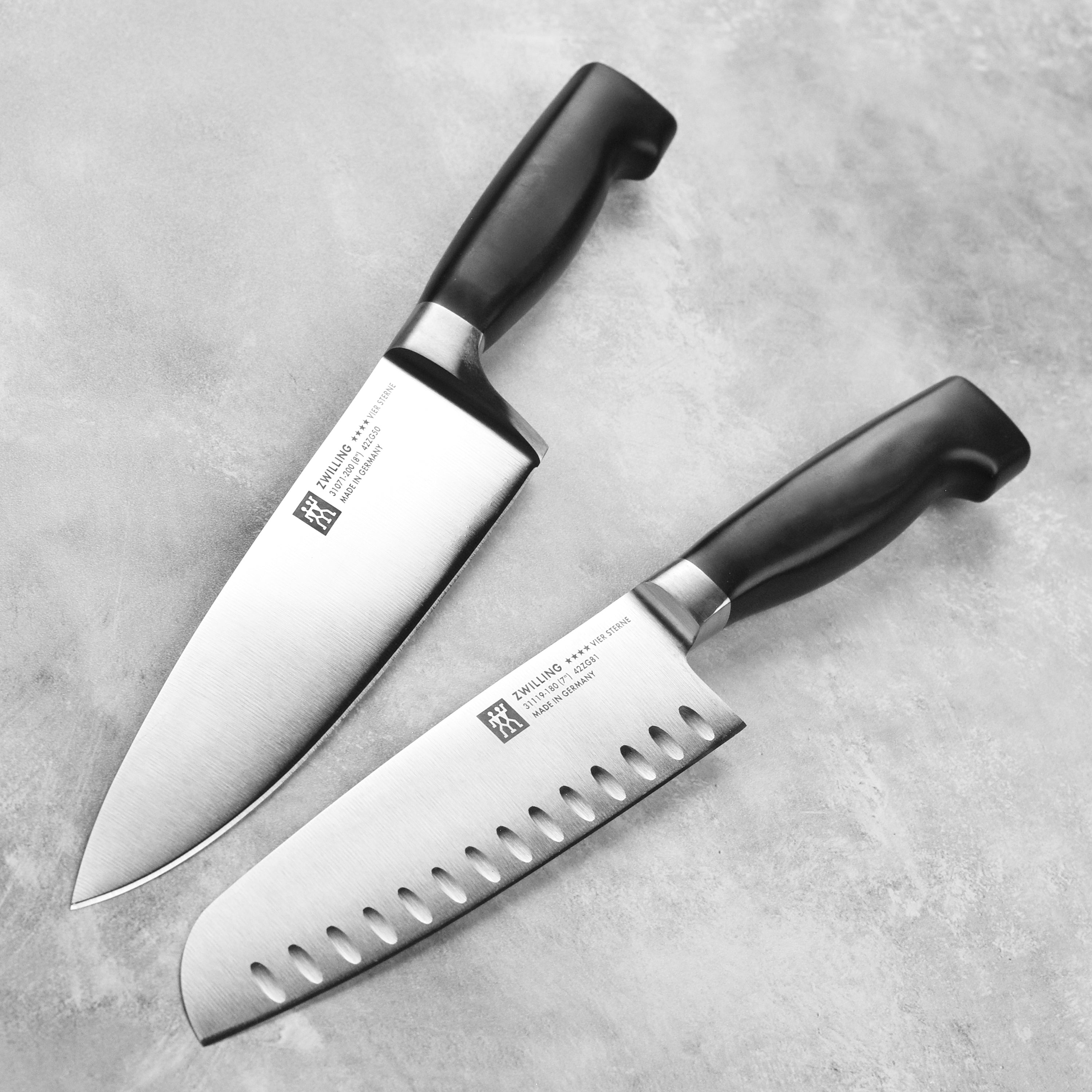 Zwilling J.A. Henckels Four Star Chef's & Santoku Knife Set - 2