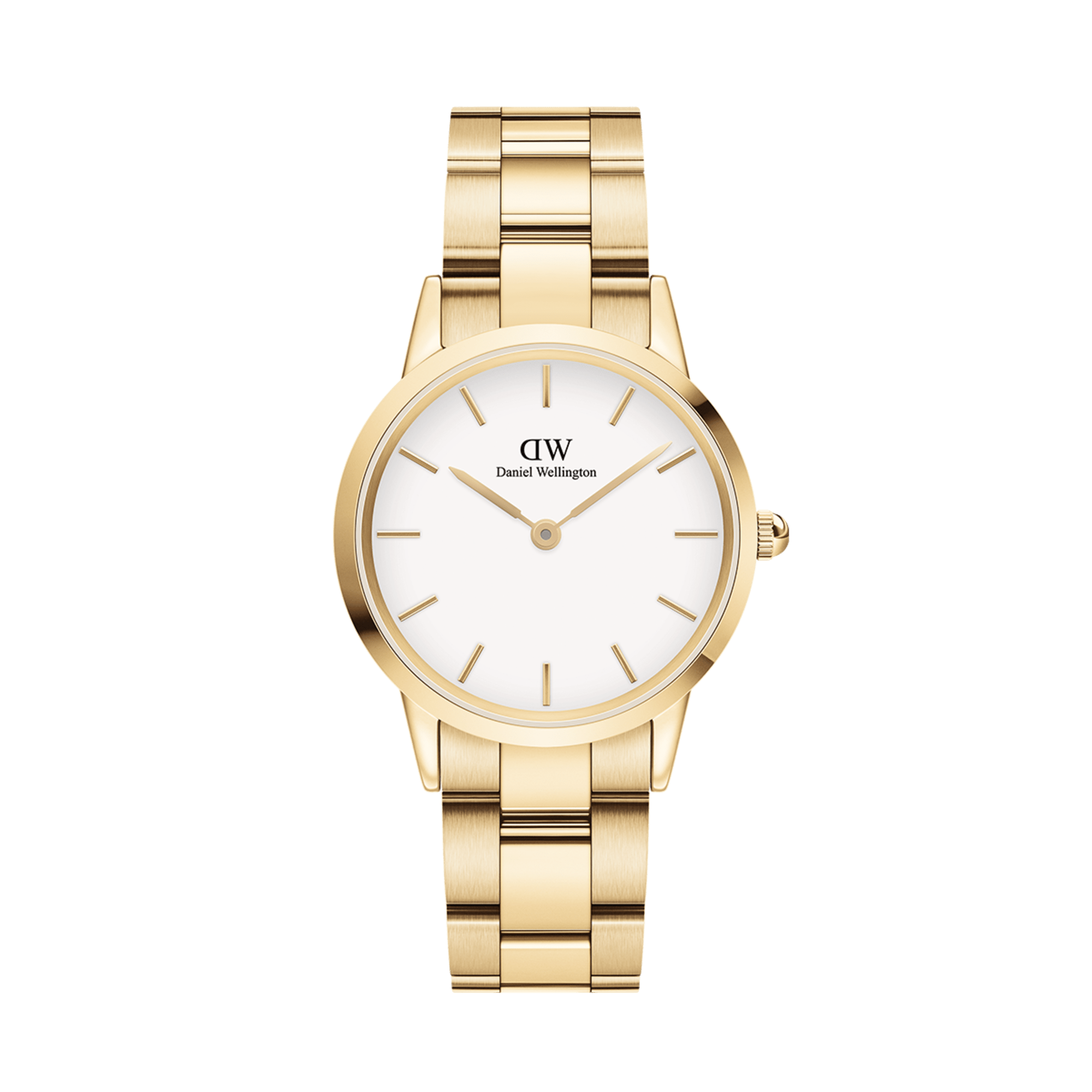 Iconic Link - Women's Watch Gold with White Dial | DW
