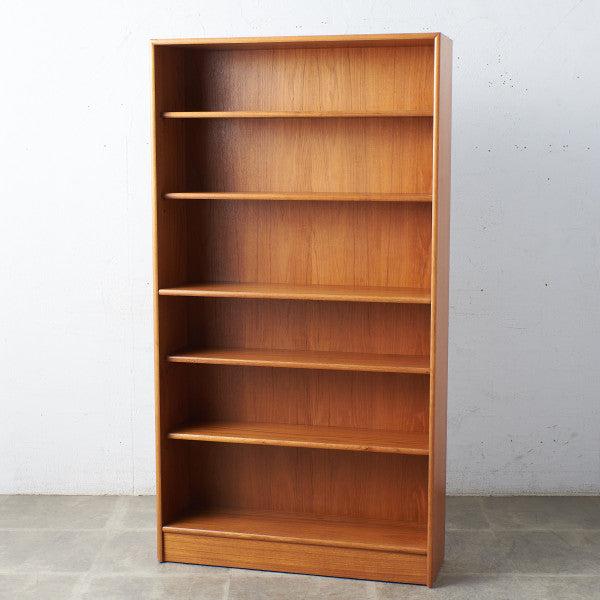 64346]イギリス ヴィンテージ ブック シェルフ 木製 チーク 飾り棚