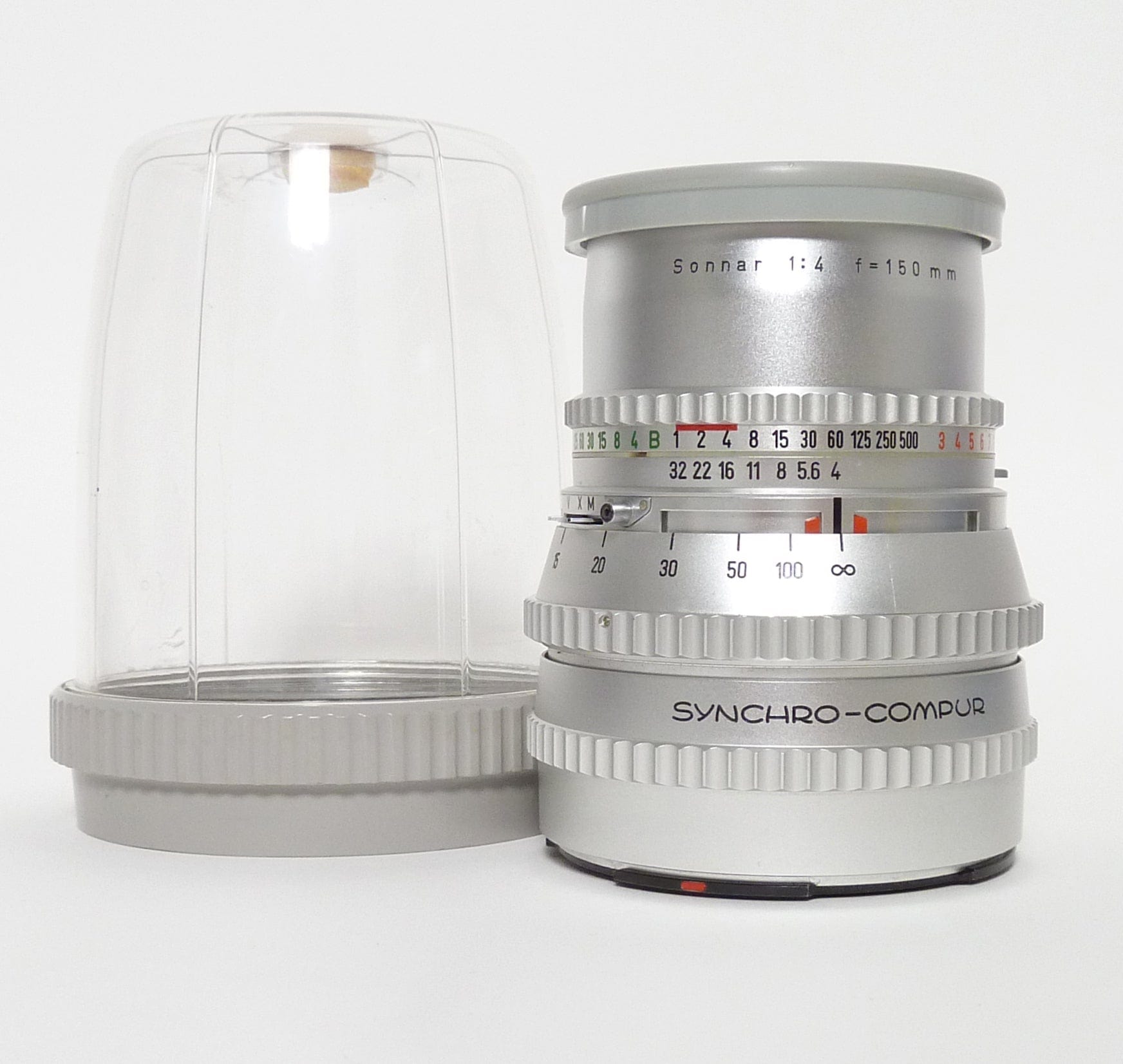 Hasselblad Sonnar 150mm F4 Chrome Lens with Hood - Recent CLA