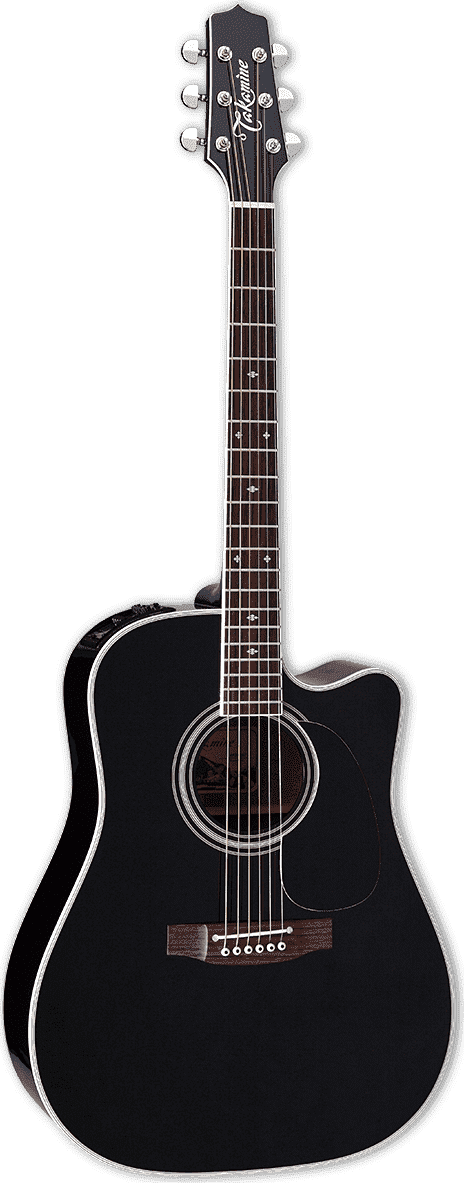 Takamine EF341SC Dreadnought Acoustic-Electric Guitar - Black