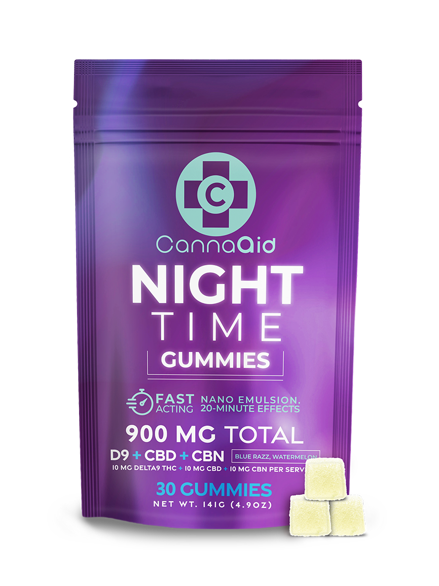 Buy Delta 9+CBD+CBN Night Time Gummies - CannaAid