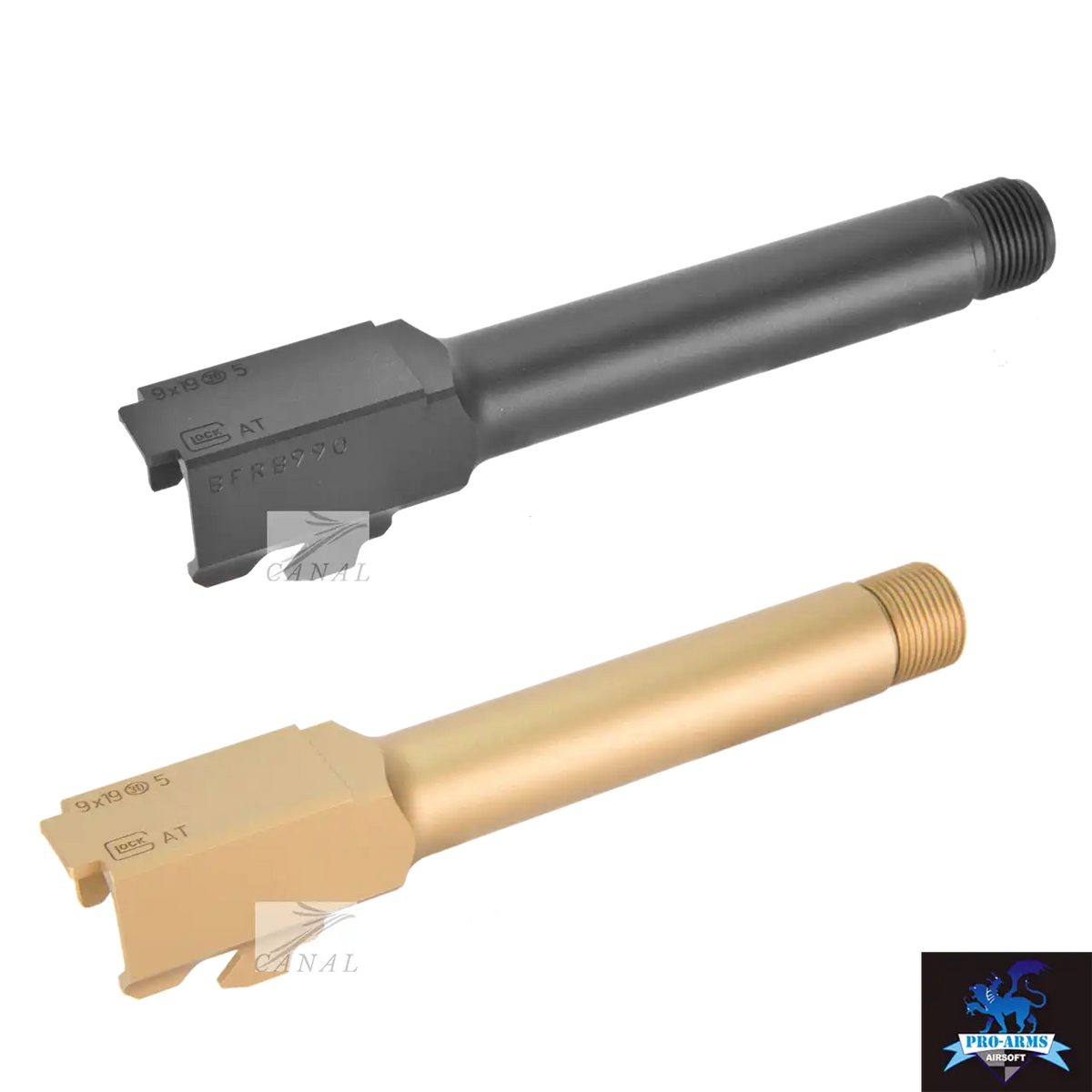 Pro-Arms] Glock19 Gen4 アルミアウターバレル 14ミリ逆ネジ – Canal