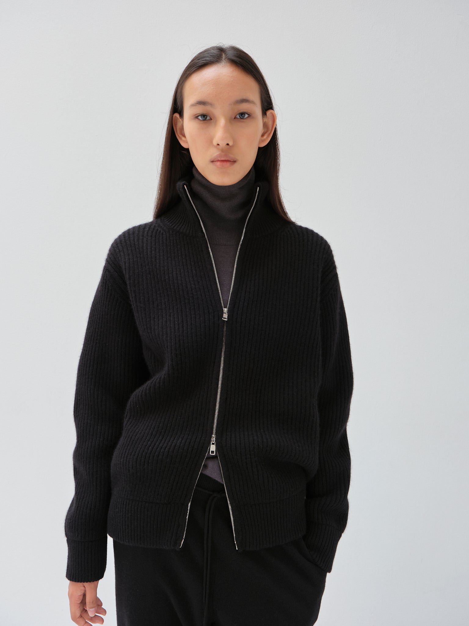 モンゴリアンカシミヤ ドライバーズ ニット, Black – cash & barba