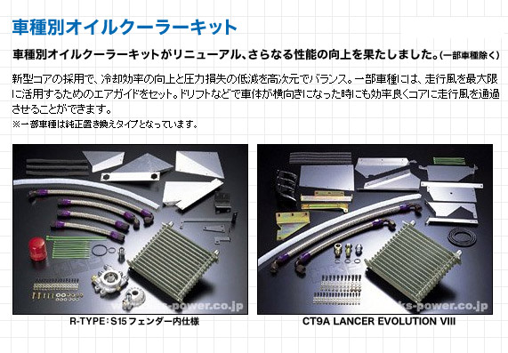 HKS 車種別オイルクーラーキット 純正追加 RX-8 SE3P用 コードNo
