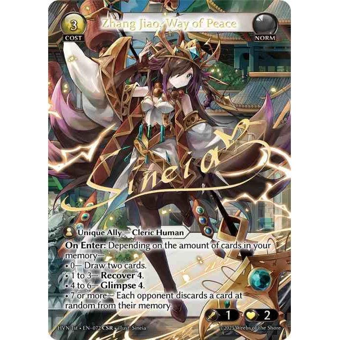 Norm] Zhang Jiao, Way of Peace [1ST-HVN-072-CSR] [Grand Archive