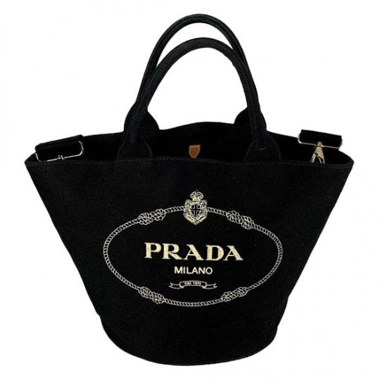 PRADA プラダ ポーチ付きキャンバス 2wayトートバッグ