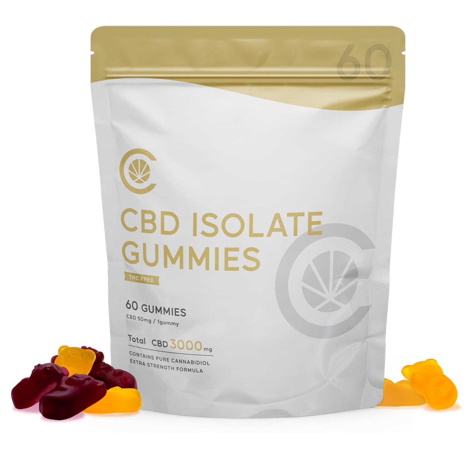 アイソレート CBD グミ ( CBD 50mg /粒) 60粒 CBD 3000mg or 10粒 CBD