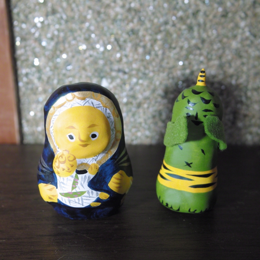 玩具ロードワークス(豊永盛人) 琉球張り子 / マリア達磨 & 鬼 - smogbom