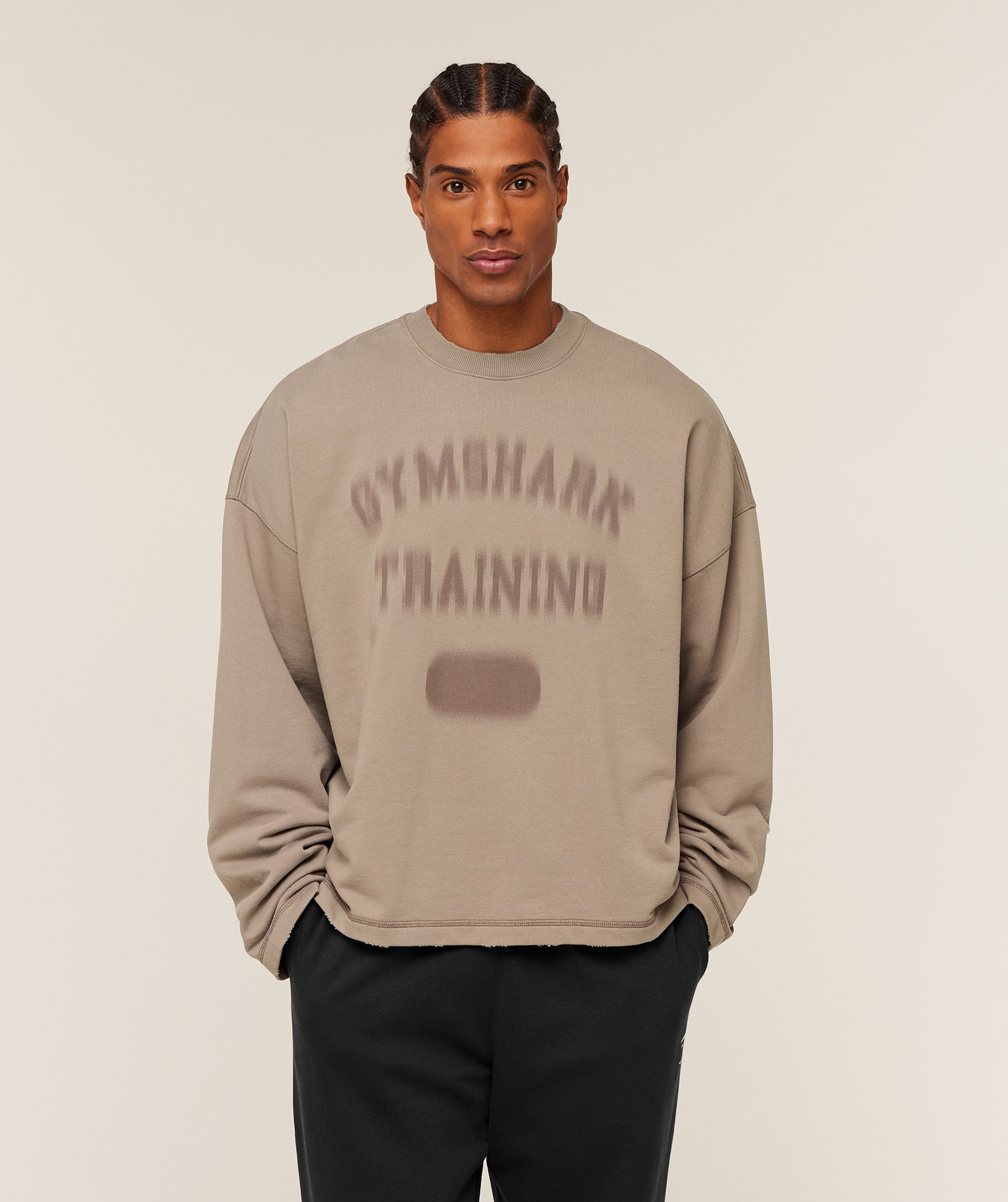Gymshark Re-Rack Crew Neck Pullover - Lifestyle Brown | Gymshark