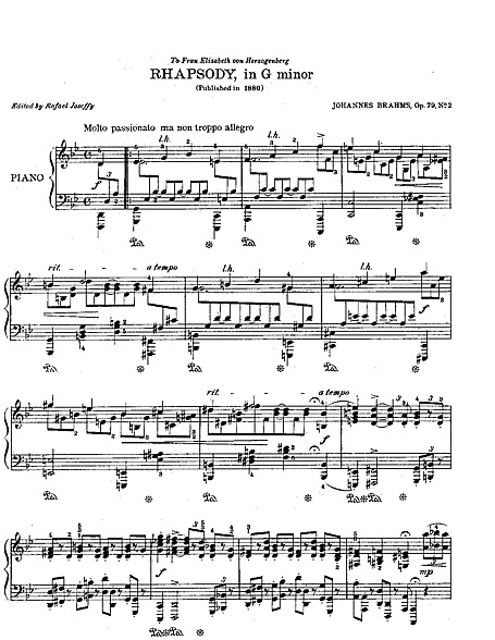 2 Rhapsodies No. 2 in G minor. - ピアノ - 楽譜 - カントリーアン