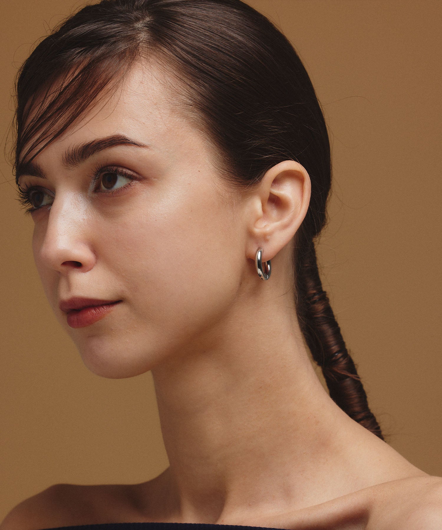 シルバー]フープピアス