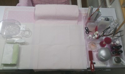 ネイリスト検定2級☆セットボックスの中身とテーブルセッティング