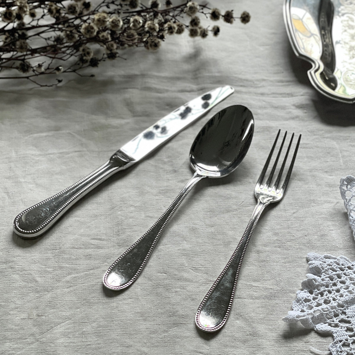 クリストフル社ディナーカトラリー用3本セット フランスアンティーク