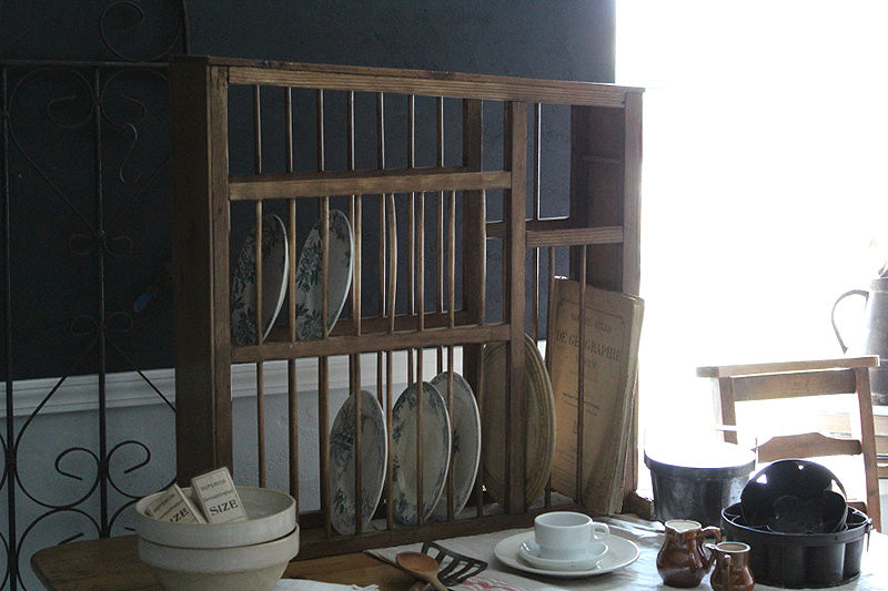 イギリスアンティーク家具 オールドパイン ディッシュラック（皿立て