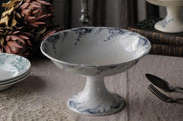 存在感たっぷりなリュネビル窯コンポティエ フランスアンティーク食器